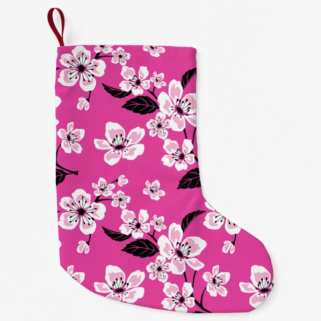 KIRSCHBLÜTE - SAKURA (ROSA) KLEINER WEIHNACHTSSTRUMPF (Vorderseite)
