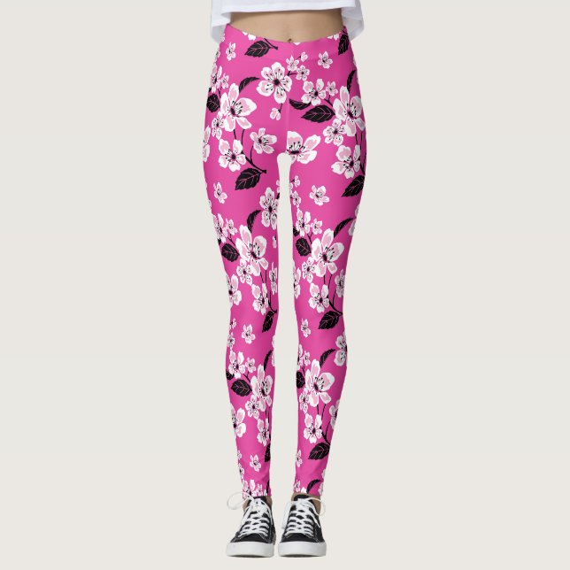 KIRSCHBLÜTE - SAKURA (ROSA) LEGGINGS (Vorderseite)