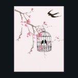 Kirschblüte, schlucken - Hochzeit, einladen, einzi Postkarte<br><div class="desc">Ich lebte für eine Weile in Japan und die Liebe, wie sie die Kirschblüte ('sakura') feiern, ihre Zerbrechlichkeit, ihre Schönheit. "Ich hoffe, um die gleichen wie Buddha, unter den Kirschblüten in voller Blüte vergehen" Saigyo (1118 - 1190) Ich habe keinen Text oder Rand der Einladung hinzugefügt, damit Sie es personalisieren...</div>