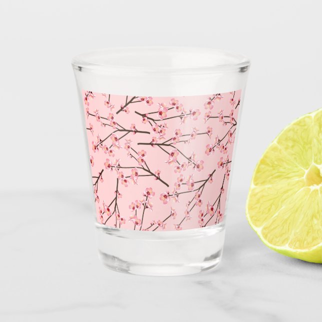 Kirschblüte Schnapsglas (Vorderseite)
