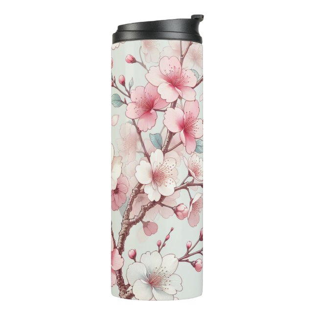 Kirschblüte Thermosbecher (Nach links gedreht)