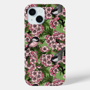 Kirschblüte und Kichererbsen auf Grün Case-Mate iPhone Hülle
