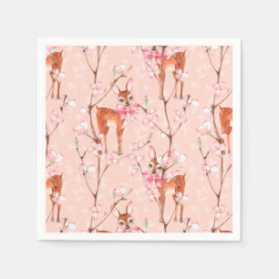 Kirschblüte und Kitze /2 Serviette