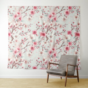 Kirschblüte Wandteppich