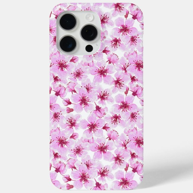 Kirschblüte Wasserfarbe Case-Mate iPhone Hülle (Rückseite)