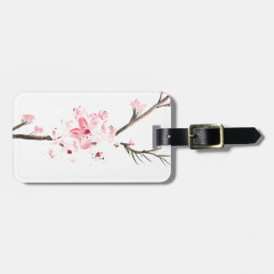 Kirschblüte Wasserfarbe Gepäckanhänger