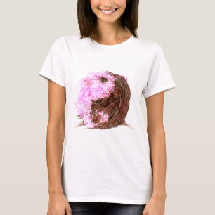 Kirschblüte Yin Yang T-Shirt