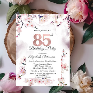 Kirschblüten 85. Geburtstag Einladung