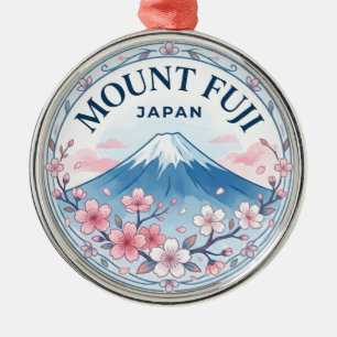 Kirschblüten am Fuji (Fujisan) Japan Ornament Aus Metall