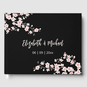 Kirschblüten-Aprikose Floral   Hochzeit Gästebuch