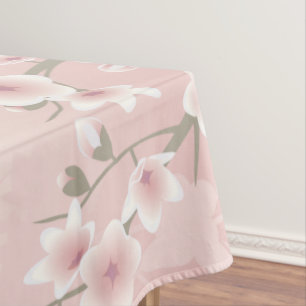 Kirschblüten-Aprikosen-Vintage-Blumen Tischdecke