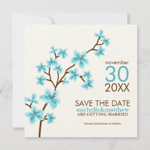 Kirschblüten-Aqua Termin vormerken Save The Date
