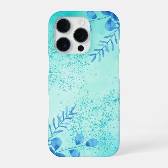 Kirschblüten Aquarell Blumen iPhone Hülle (Rückseite)