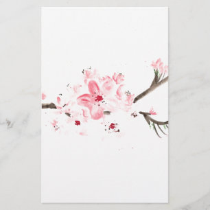 Kirschblüten-Aquarell Briefpapier