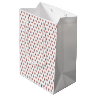 Kirschblüten-Aquarell-Sakura-Sträußchen-Muster Mittlere Geschenktüte