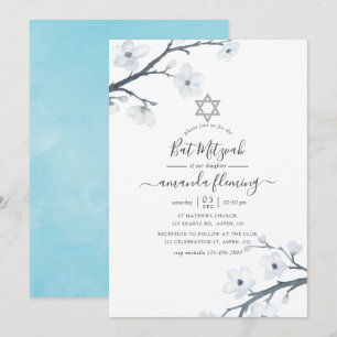 Kirschblüten Bat Mitzvah Einladung