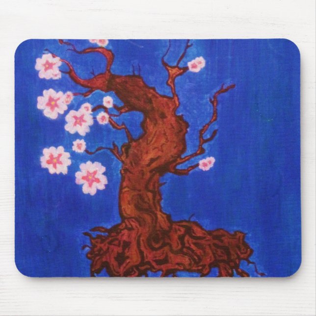 Kirschblüten-Baum Mousepad (Vorne)
