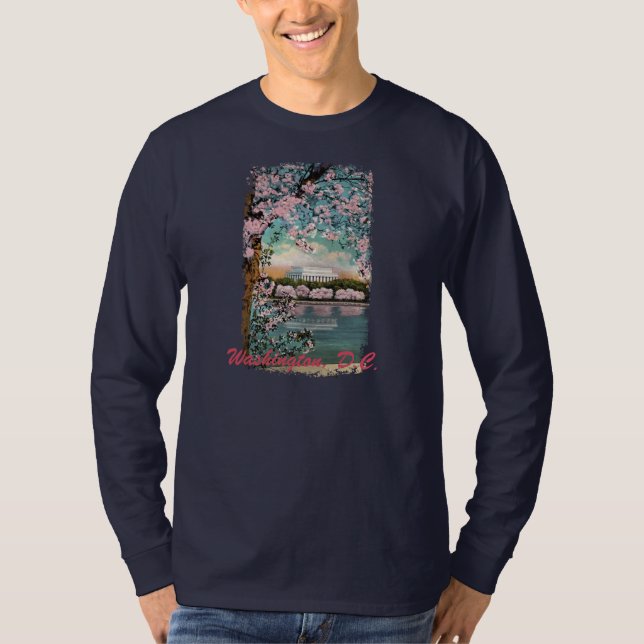 Kirschblüten bemalt MännerShirt T-Shirt (Vorderseite)