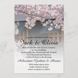 Kirschblüten Blume Hochzeitseinladung Einladung