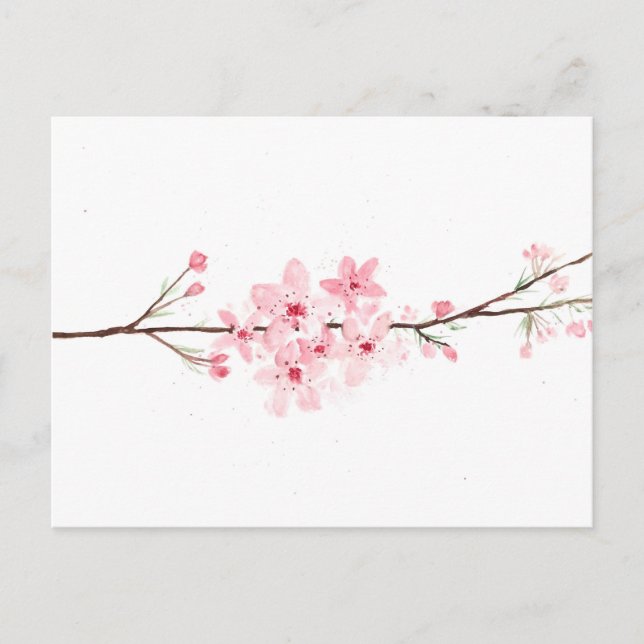 Kirschblüten Blume Sakura Japanisches Rosa Postkarte (Vorderseite)