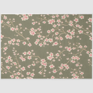 Kirschblüten Blume Vintages ephemeres Muster Seidenpapier