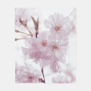 KIRSCHBLÜTEN BLUMEN FLEECEDECKE