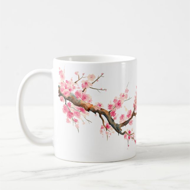 Kirschblüten-Blumen Kaffeetasse (Links)