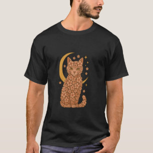 Kirschblüten-Blumen-Katze Florale Kunst Geschenk f T-Shirt