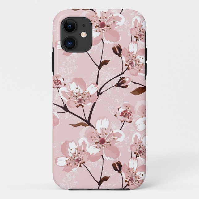 Kirschblüten-Blumen-Muster Case-Mate iPhone Hülle (Rückseite)