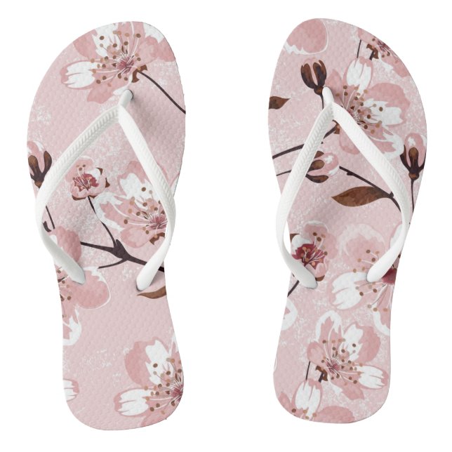 Kirschblüten-Blumen-Muster Flip Flops (Fußbett)