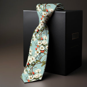 Kirschblüten-Blumenmuster inspiriert von William M Krawatte
