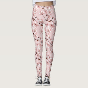 Kirschblüten-Blumenmuster Leggings