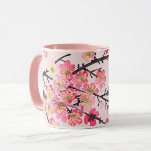 Kirschblüten-Blumenrosa Brautjungfer floral Tasse