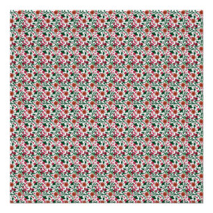 Kirschblüten-Botanikmuster Rote Blüten Poster