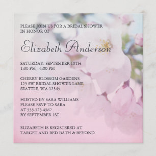 Kirschblüten-Brautjunggesellinnenabschied Einladung