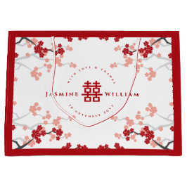 Kirschblüten & Chinesische Hochzeit mit doppeltem Große Geschenktüte