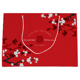 Kirschblüten & Chinesische Hochzeit mit doppeltem Große Geschenktüte