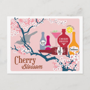 Kirschblüten-Cocktail Postkarte