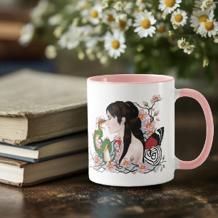 Kirschblüten-Drache Serenität Asiatische Fee Tasse