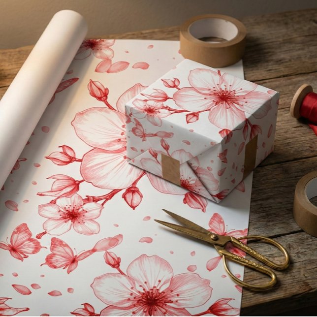 Kirschblüten-Eleganz Geschenkpapier (Von Creator hochgeladen)