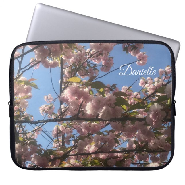 Kirschblüten-Elektronik-Tasche Laptopschutzhülle (Vorderseite)