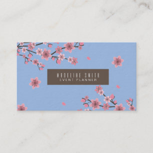 Kirschblüten-Fallende Blütenblätter Rosa Kunst Visitenkarte