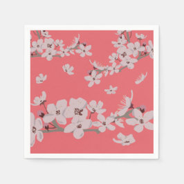 Kirschblüten Floating-Blume Serviette