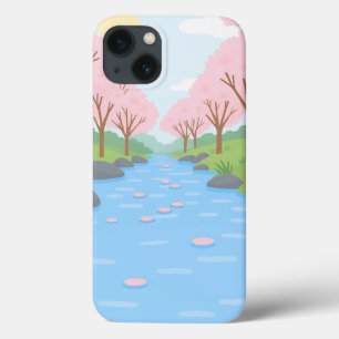 Kirschblüten Flusslandschaft iPhone-Hülle Case-Mate iPhone Hülle