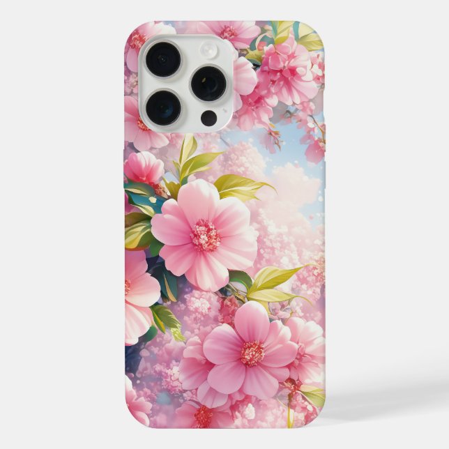 Kirschblüten flüstern vom Frühling iPhone Hülle (Rückseite)