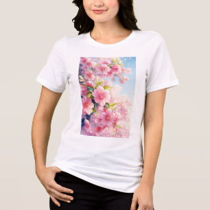 Kirschblüten flüstern vom Frühling Tri-Blend Shirt