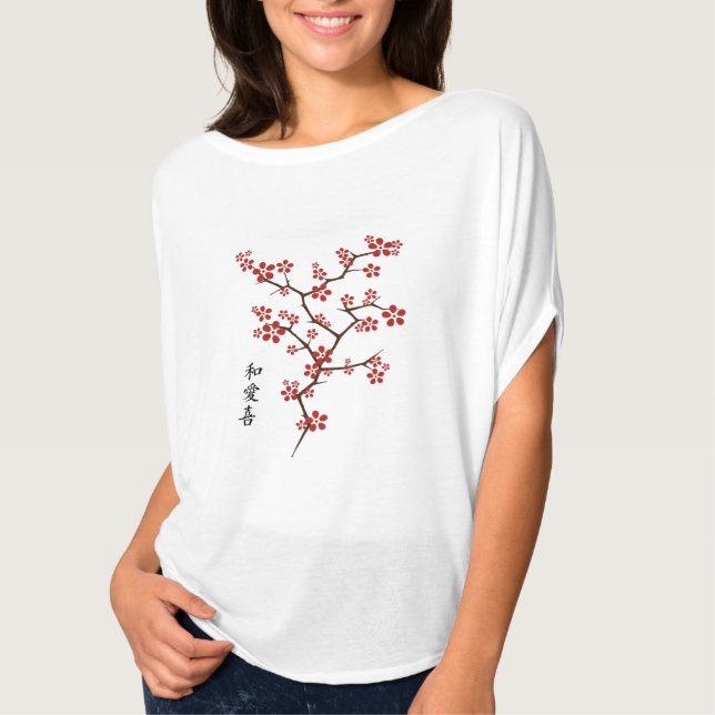 KIRSCHblüten FriedensLiebe-Freude T-Shirt (Vorderseite)