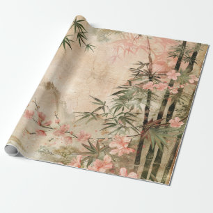 Kirschblüten-Gartenszene (1) Geschenkpapier