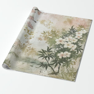 Kirschblüten-Gartenszene (6) Geschenkpapier