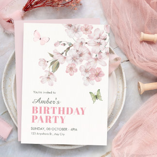 Kirschblüten Geburtstag blühen Einladung